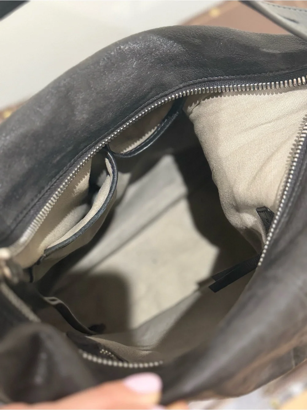 rag & bone Black Leather Slouchy Hobo Shoulder Bag